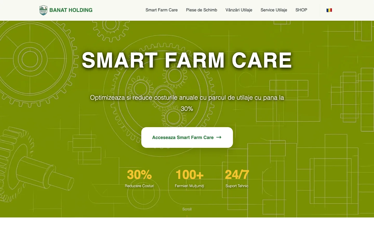 Banat Holding: Site de vânzări utilaje cu programul Smart Farm Care