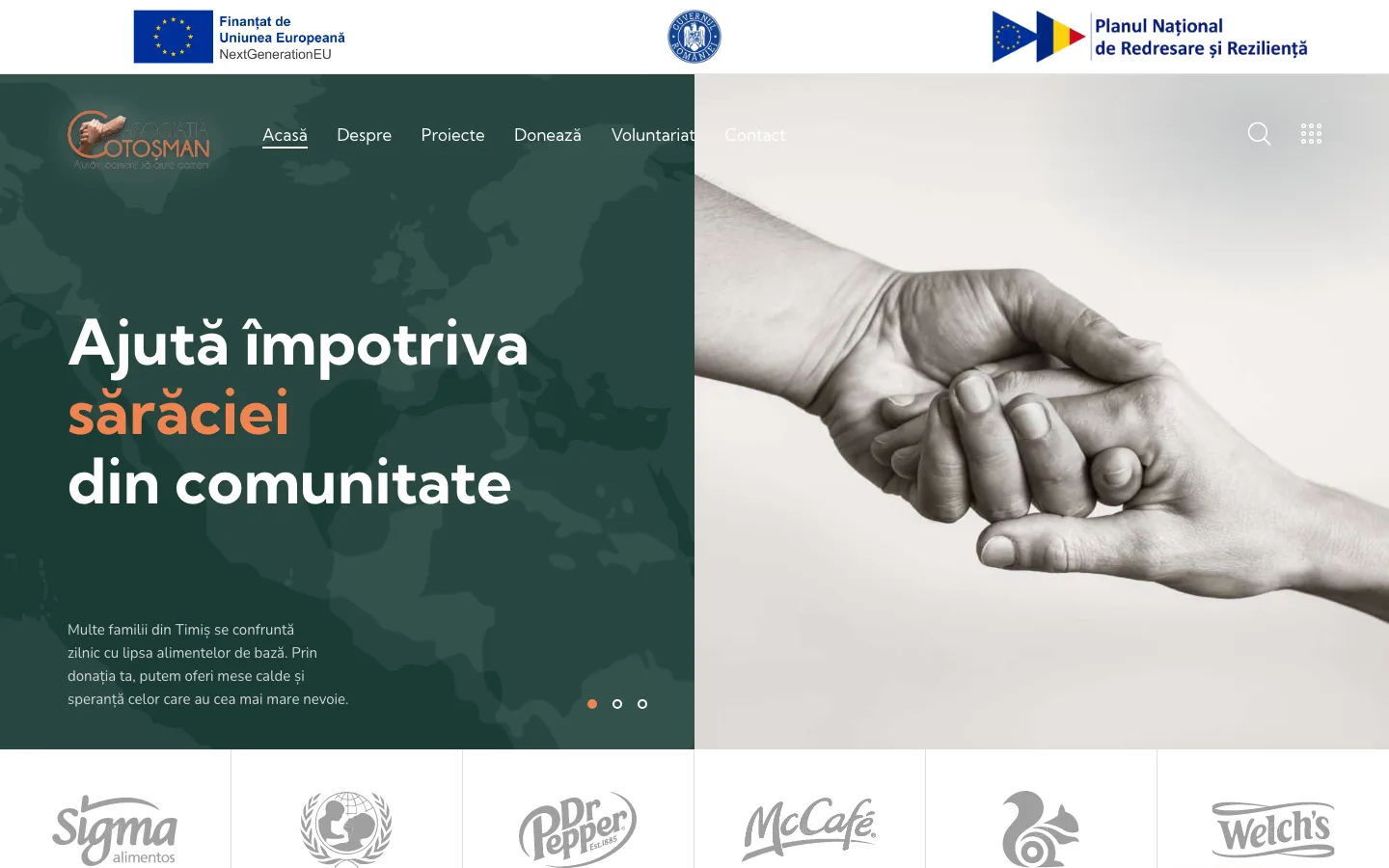 Asociația Cotoșman (site): Site de prezentare cu donații online și achiziții publice