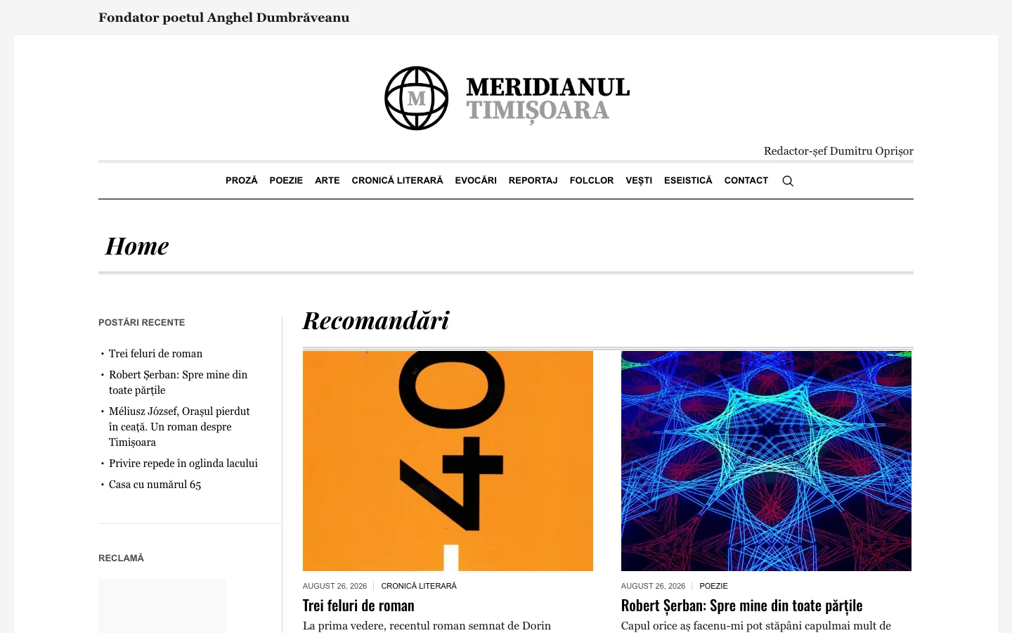 Meridianul Timișoara: Site de știri locale cu editor multi-autor