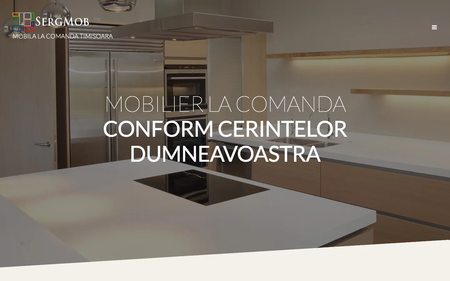 SergMob: Site pentru producător de mobilă la comandă din Timișoara